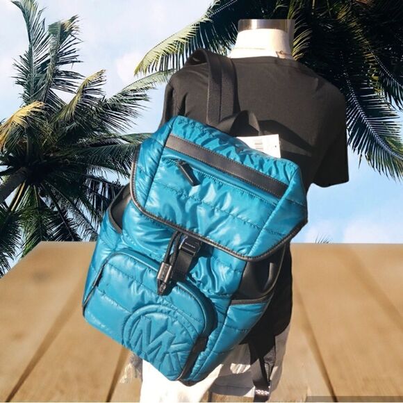 MICHAEL KORS BROOKLYN QUILTY LARGE BACKPACK LAPTOP SCHOOL WORK VACATION … - Picture 8 of 13